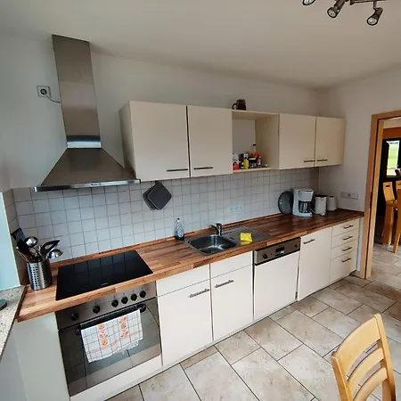 Spacious Semi Detached House With Wood Stove Located Directly On The Rennsteig Holiday home Eisfeld