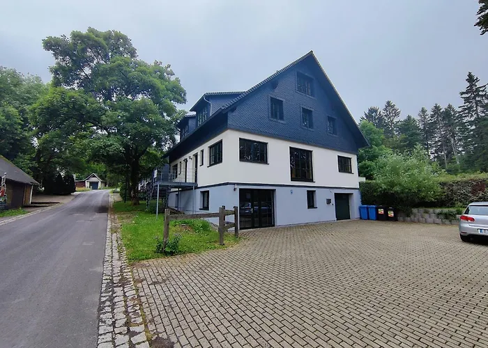 Vakantiehuis Spacious Semi-detached House With Wood Stove Located Directly On The Rennsteig *